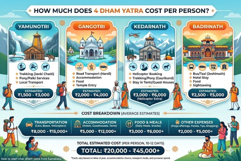 How Much Does 4 Dham Yatra Cost Per Person?